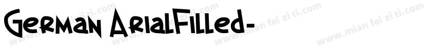 German ArialFilled字体转换